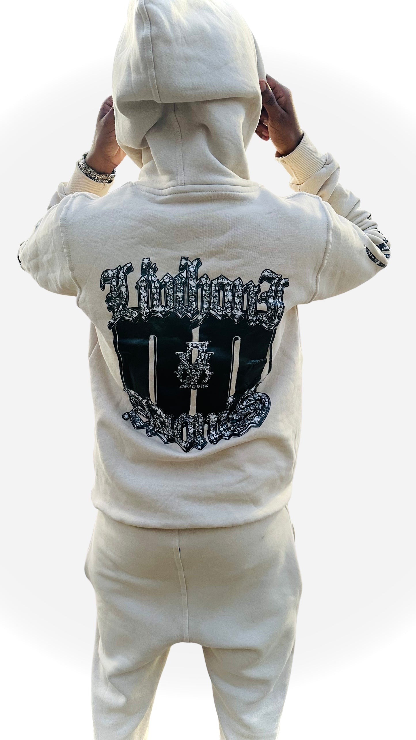 Cream Angel wings sweatsuit