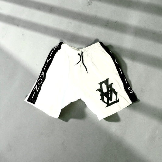 Unisex White/Black LVA shorts