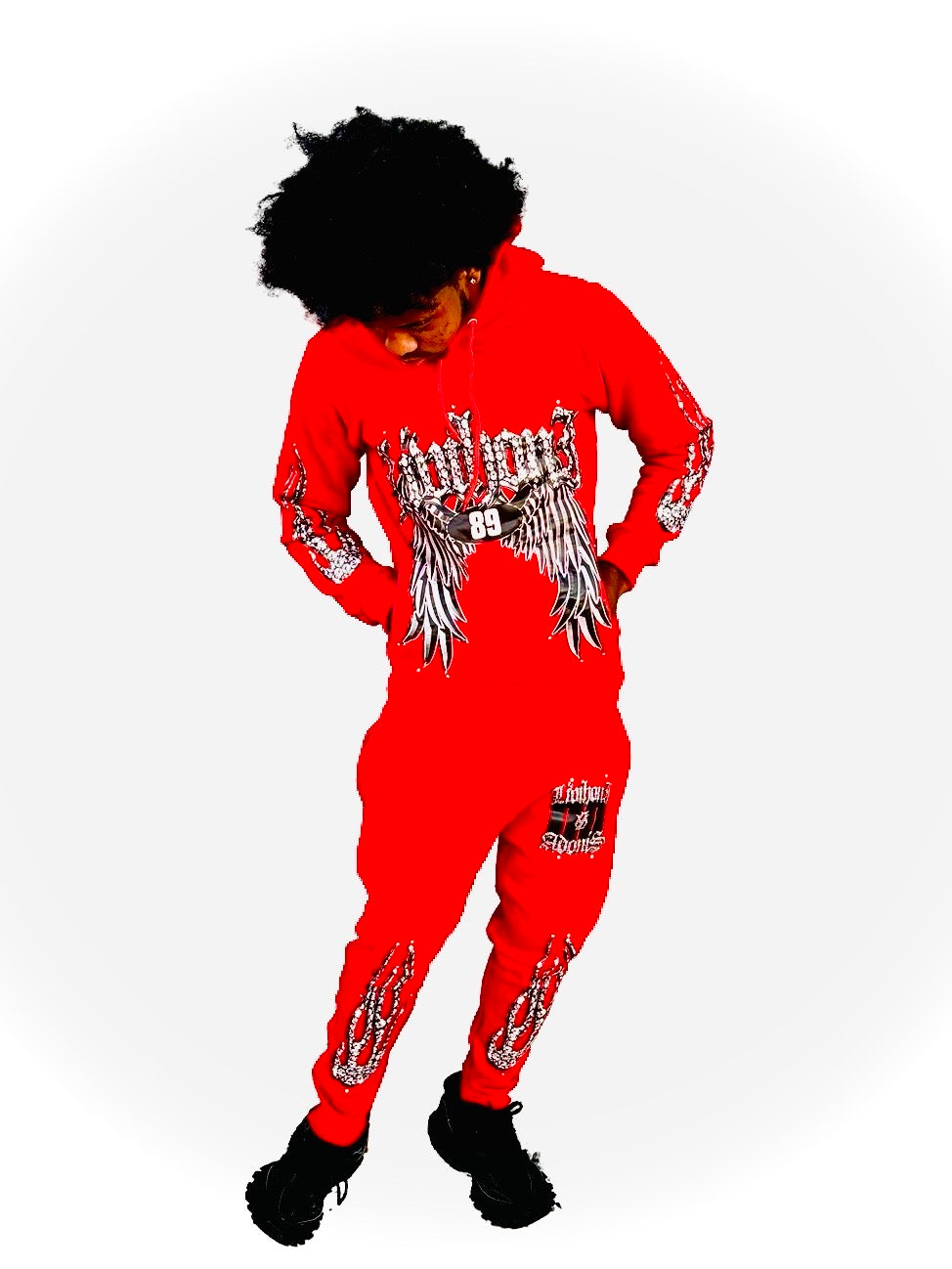 Red Angel wings sweatsuits