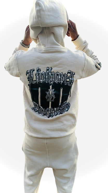 Cream Angel wings sweatsuit